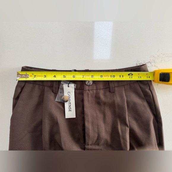 Elegant Brown Women's Ankle Pants - Picture 11 of 13